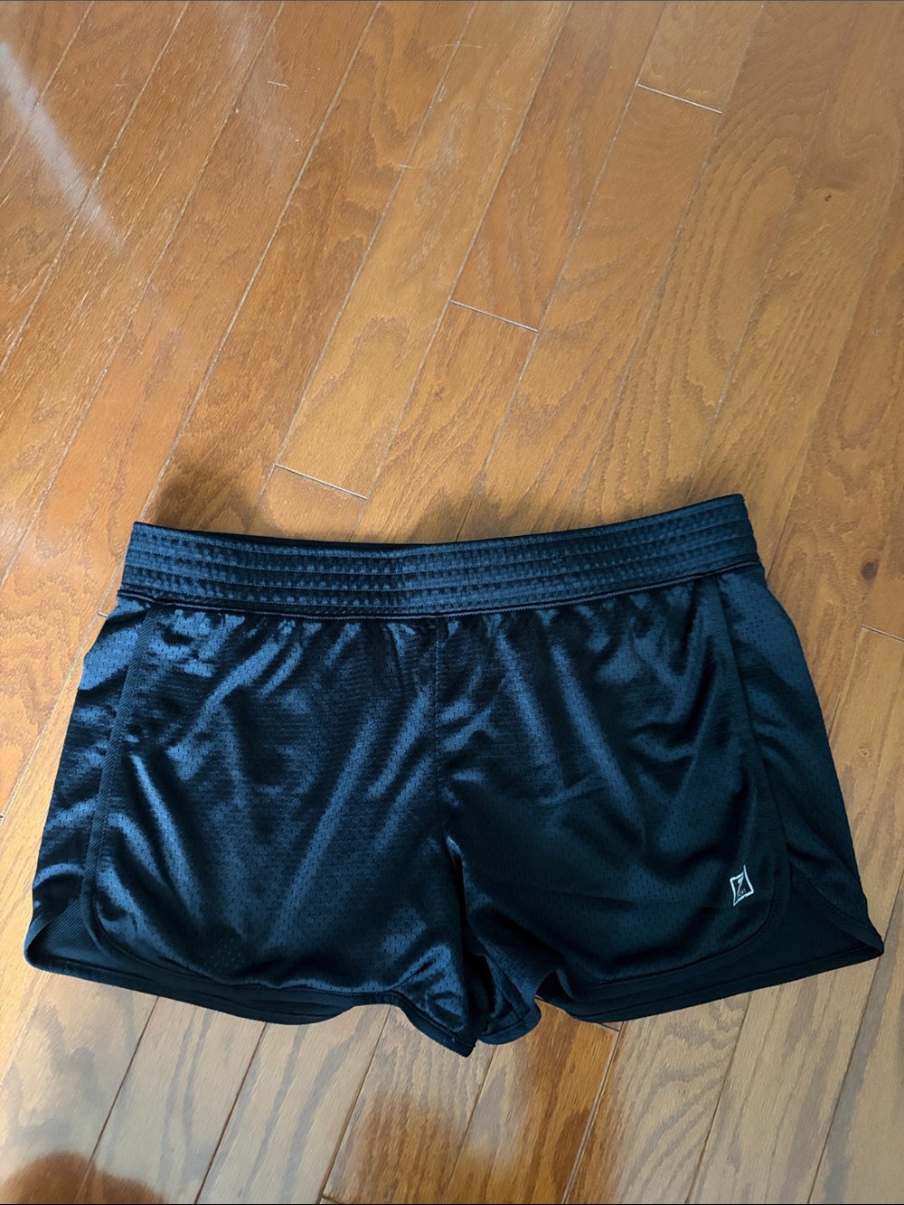 Women's Black Athletic Shorts with Comfortable Elastic Waistband